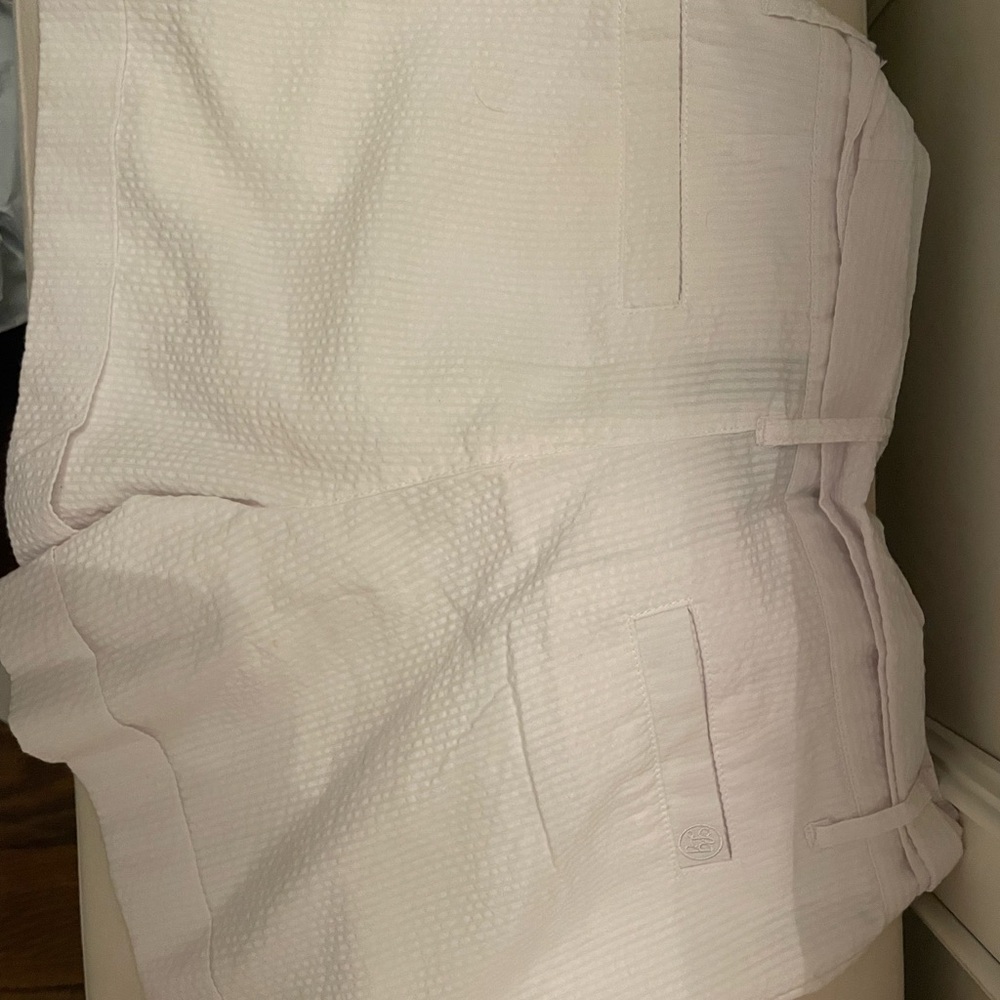 Lauren James White Seersucker Shorts
